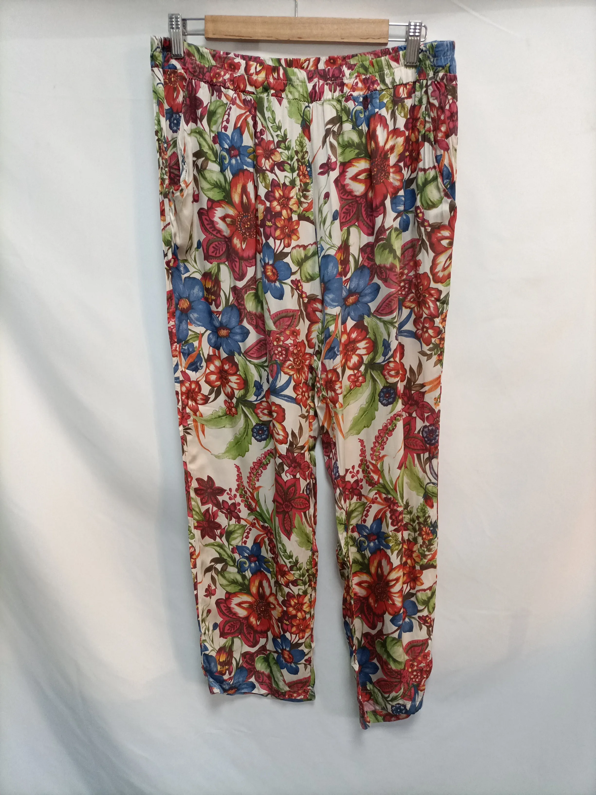 MK. Pantalón fluido beige T.u (xl)