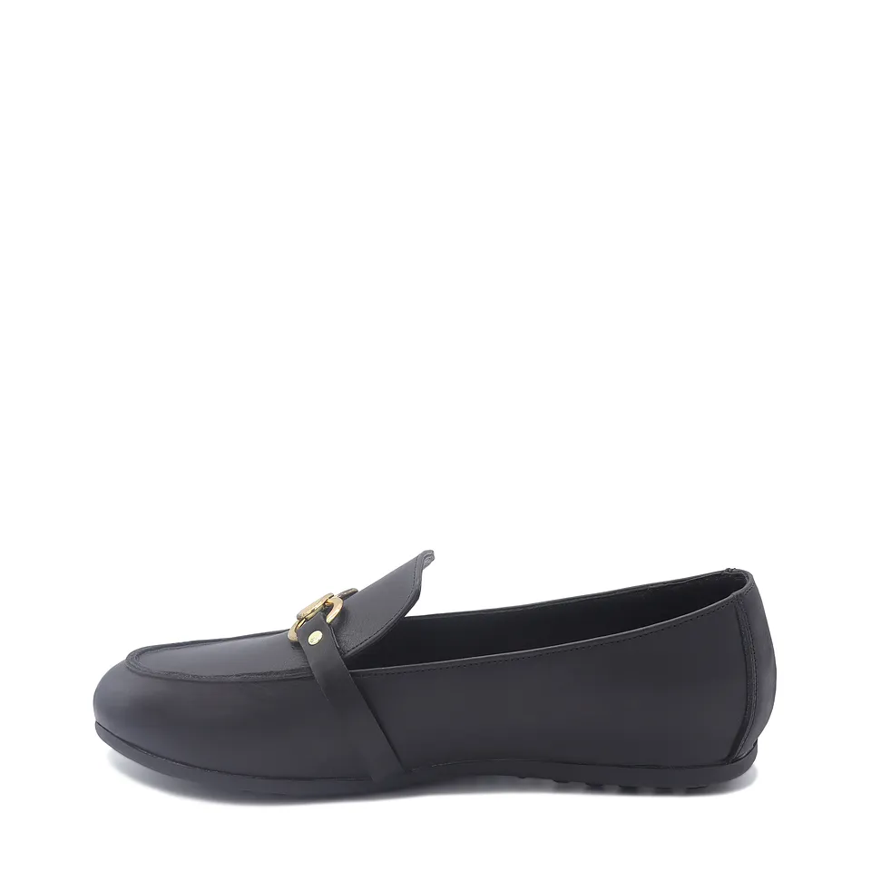 Mocasín 1017 de Cuero Moda Negro 