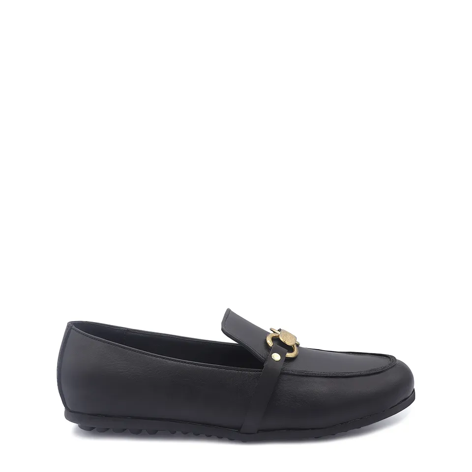Mocasín 1017 de Cuero Moda Negro 