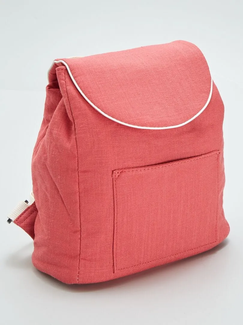 MOCHILA DE MEZCLA DE LINO  NARANJA