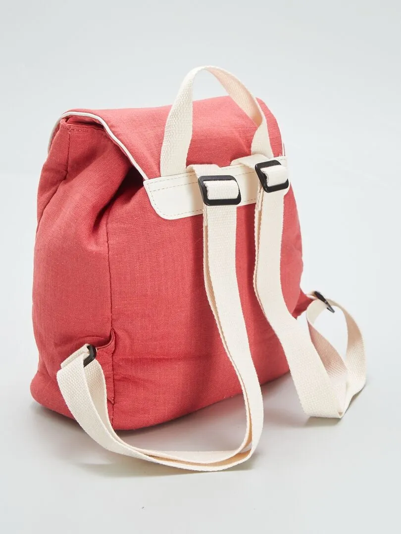 MOCHILA DE MEZCLA DE LINO  NARANJA