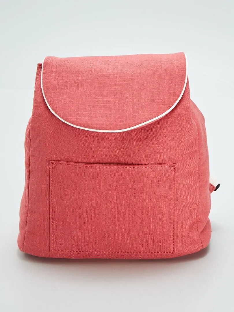 MOCHILA DE MEZCLA DE LINO  NARANJA