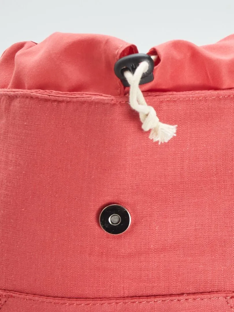 MOCHILA DE MEZCLA DE LINO  NARANJA