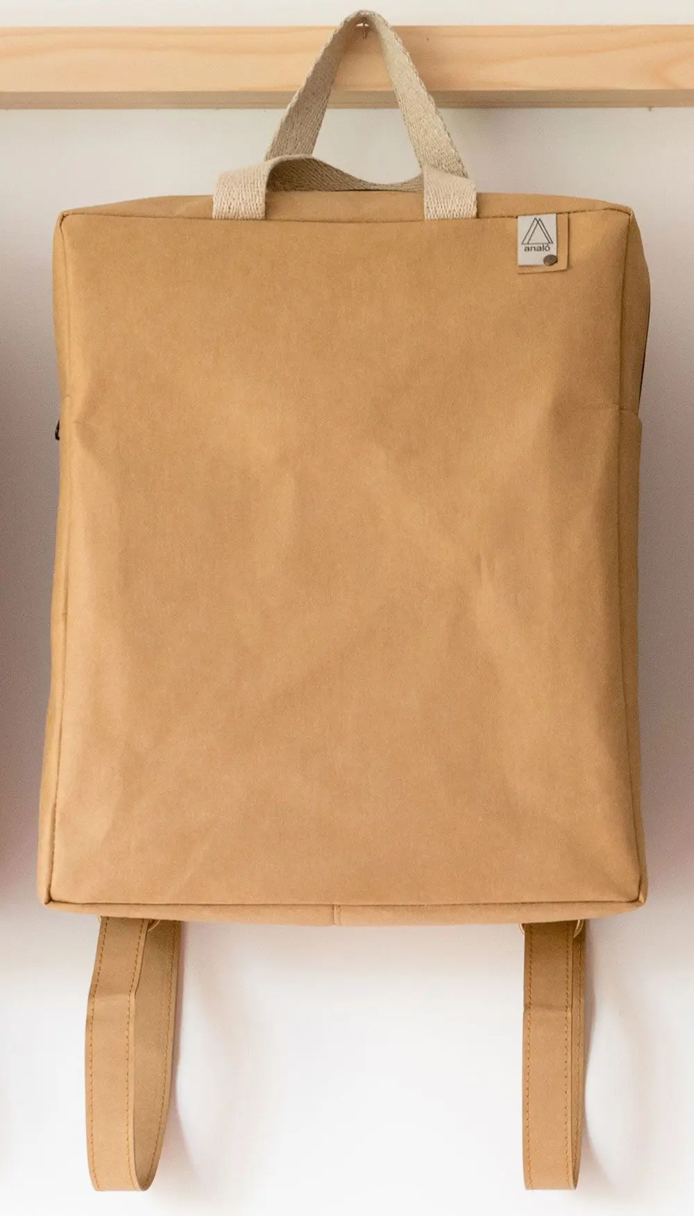 Mochila de papel lavable con cremallera