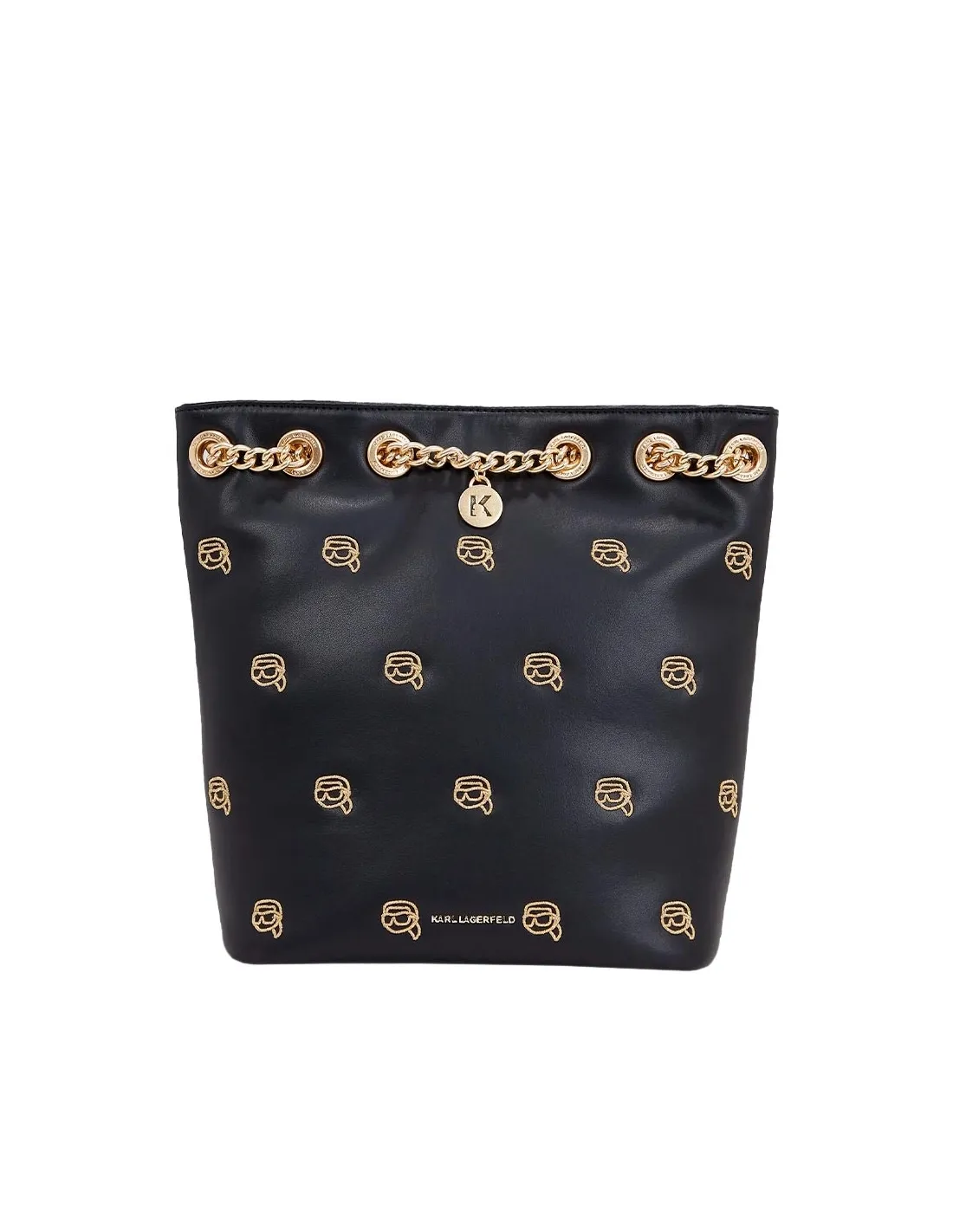 Mochila negra K/Ikonik dorado