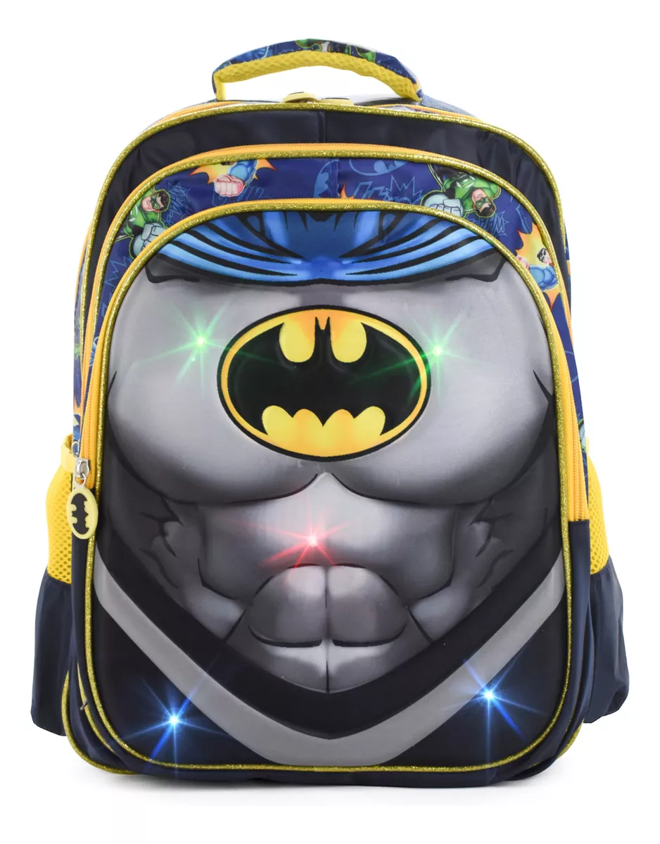 MOCHILA NIñO INFANTIL ESCOLAR SUPERHEROES LUCES MCH60