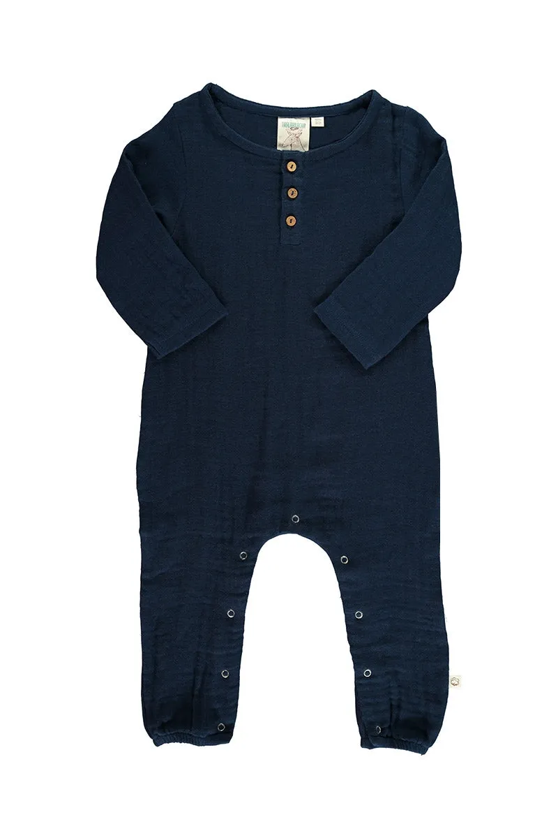 Mono bebé muselina basic azul marino