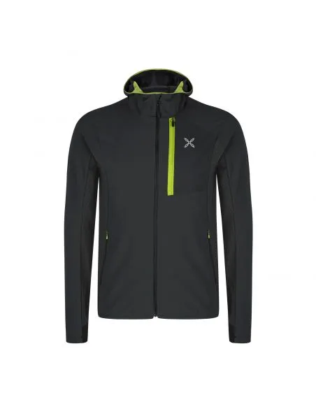 MONTURA Chaqueta Peak Hombre Black/Green Lime