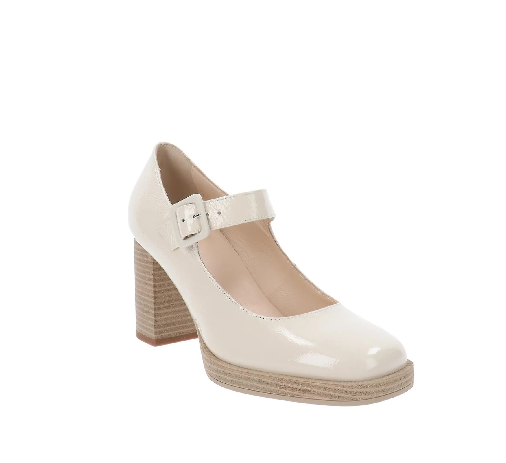 NeroGiardini Shoes Zapatos de cuero con tacón para mujer con cierre de hebilla E406280D