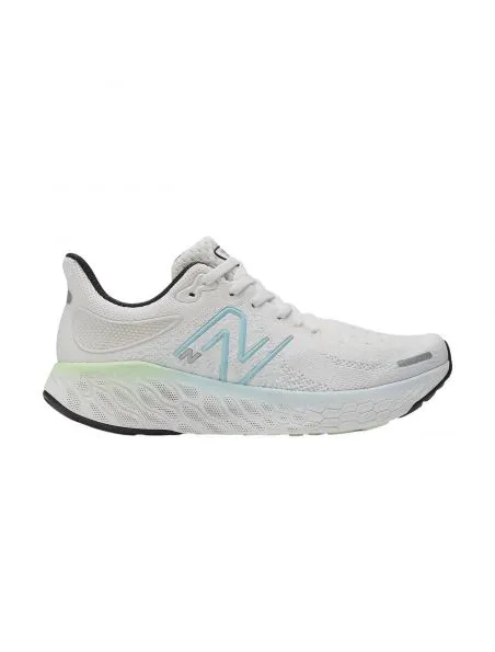 NEW BALANCE Zapatillas Fresh Foam X 1080v12 Mujer White/Bleach Blue/Green Aura