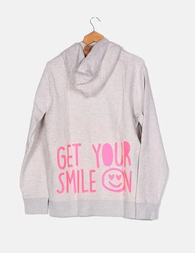 NoName Sudadera gris con capucha