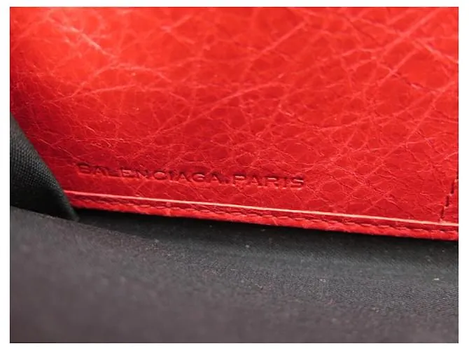 NUEVA CARTERA CONTINENTAL CLASSIC DE BALENCIAGA 253053 Cartera de cuero roja 