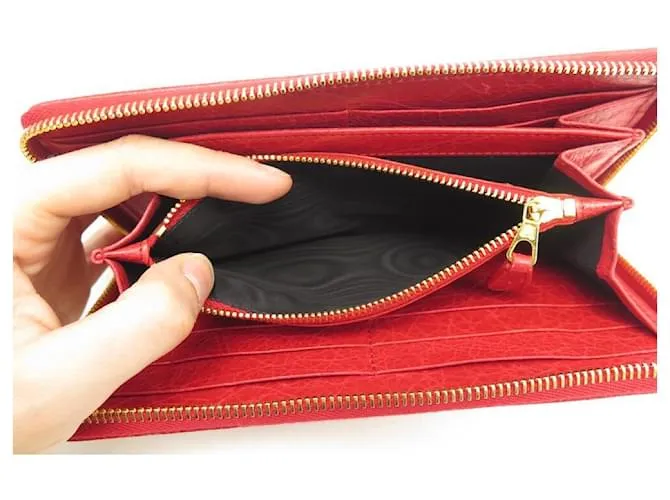 NUEVA CARTERA CONTINENTAL CLASSIC DE BALENCIAGA 253053 Cartera de cuero roja 