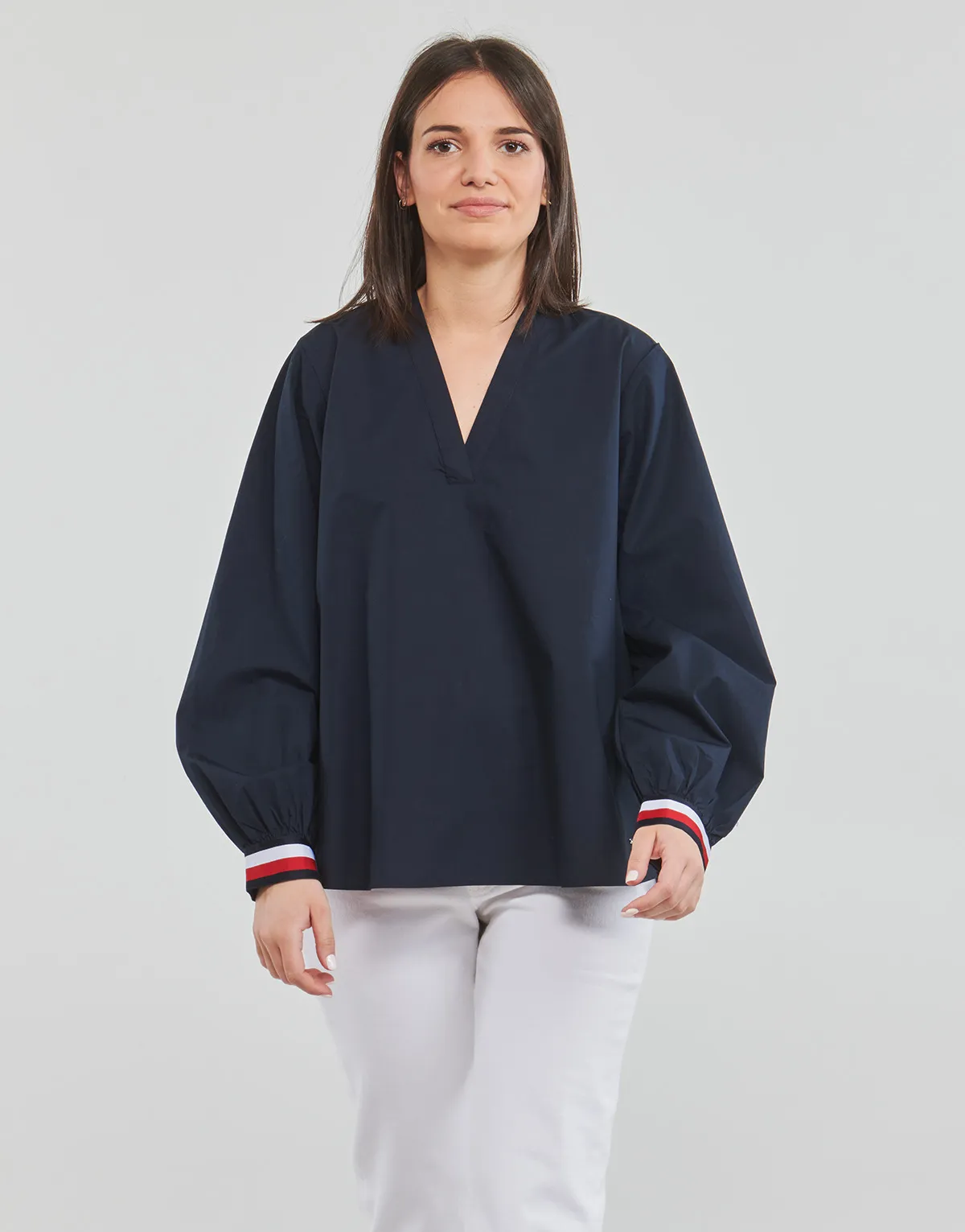 ORG CO VNK CUFF STP BLOUSE LS