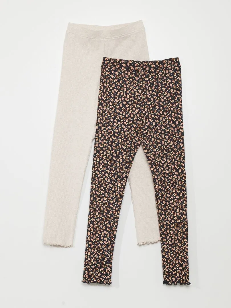 PACK DE 2 LEGGINGS DE CANALé  AZUL