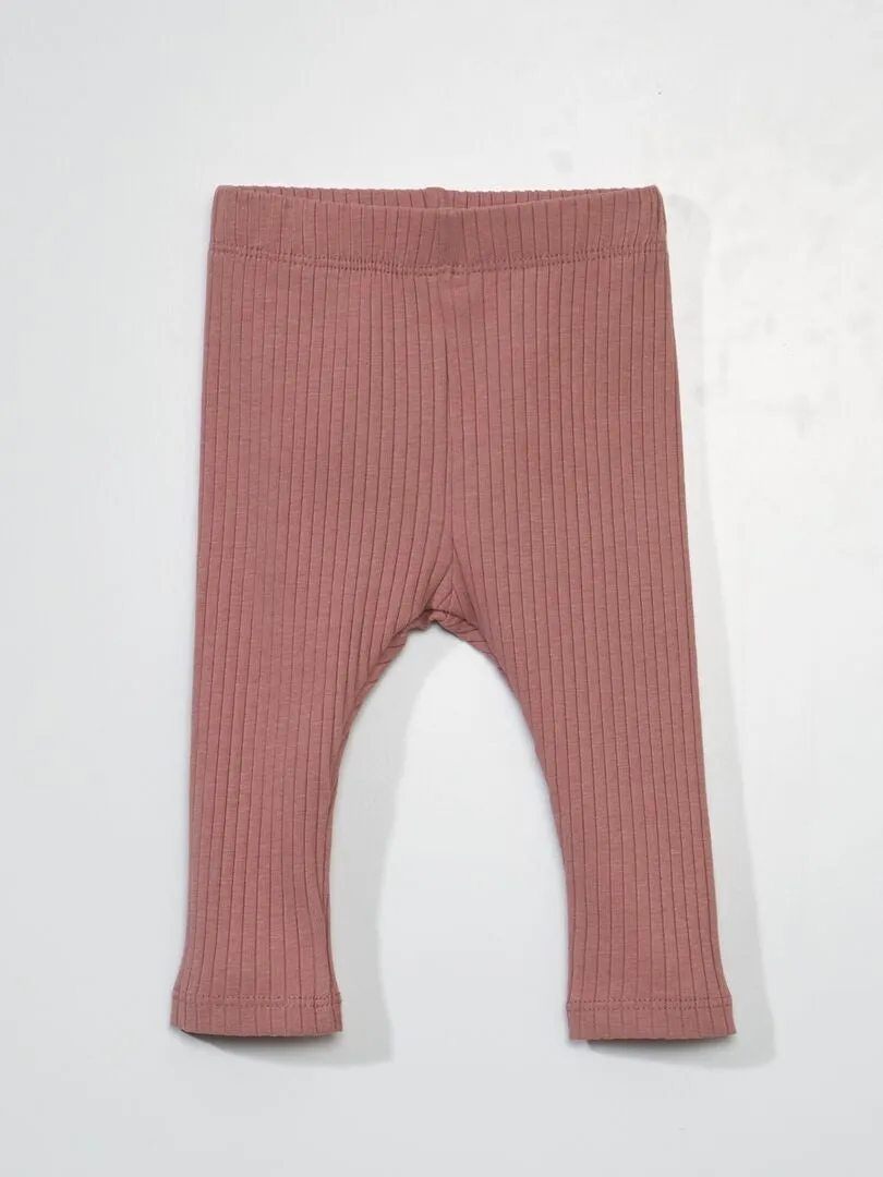 PACK DE 2 LEGGINGS DE CANALé  UNISEX  ROSA