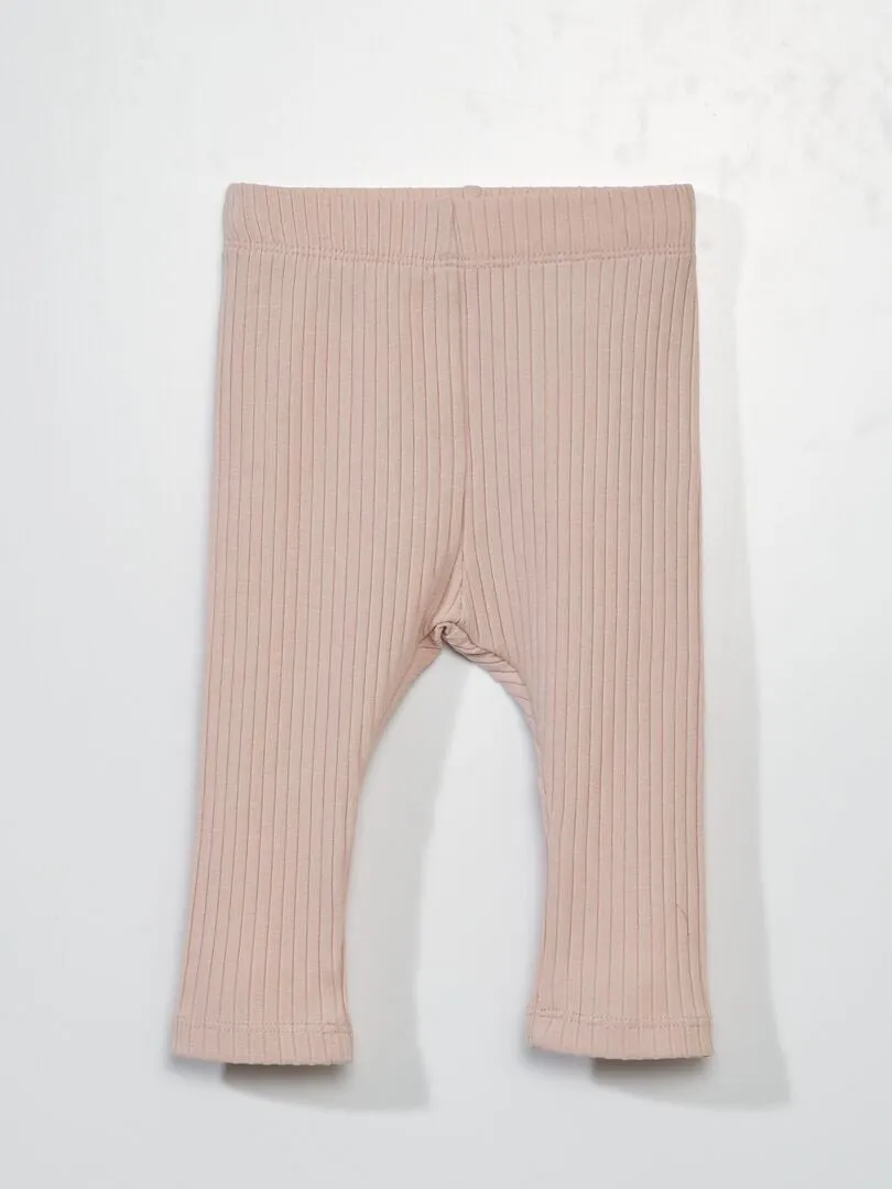 PACK DE 2 LEGGINGS DE CANALé  UNISEX  ROSA