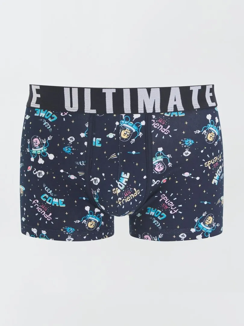 PACK DE 3 BOXERS DE FANTASíA  AZUL