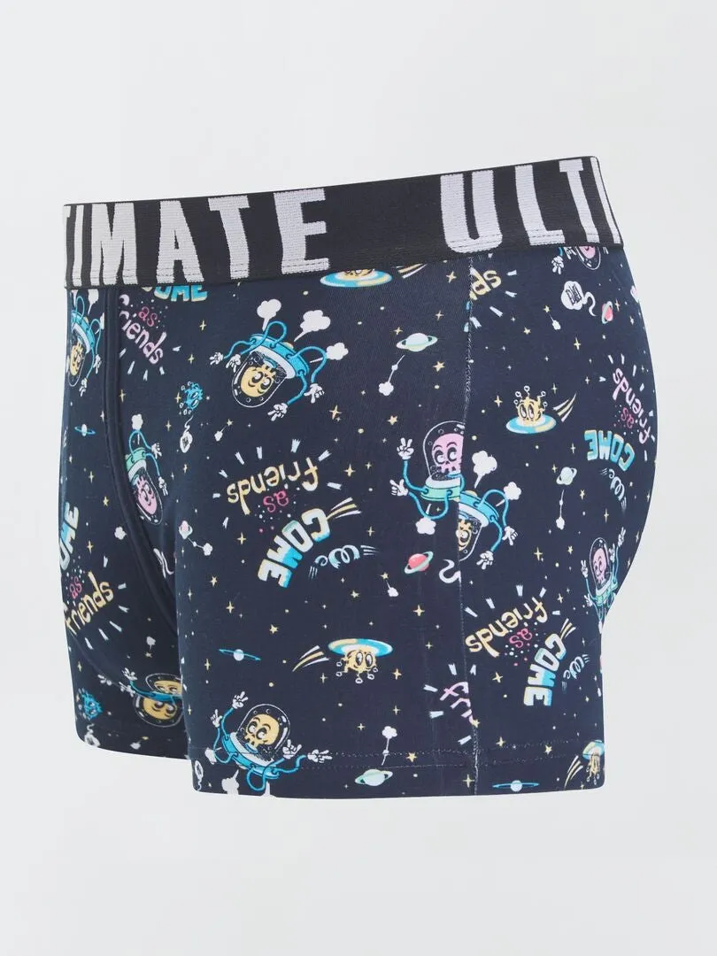 PACK DE 3 BOXERS DE FANTASíA  AZUL