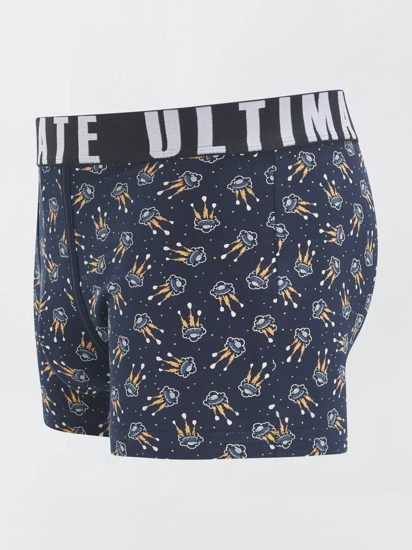 PACK DE 3 BOXERS DE FANTASíA  AZUL
