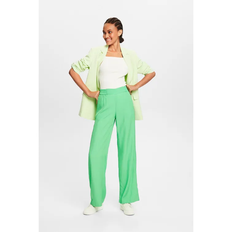 PANTALONES ANCHOS DE SARGA SIN CIERRES MUJER ESPRIT