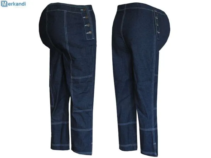 Pantalones vaqueros ajustables para una mujer embarazada 7/8