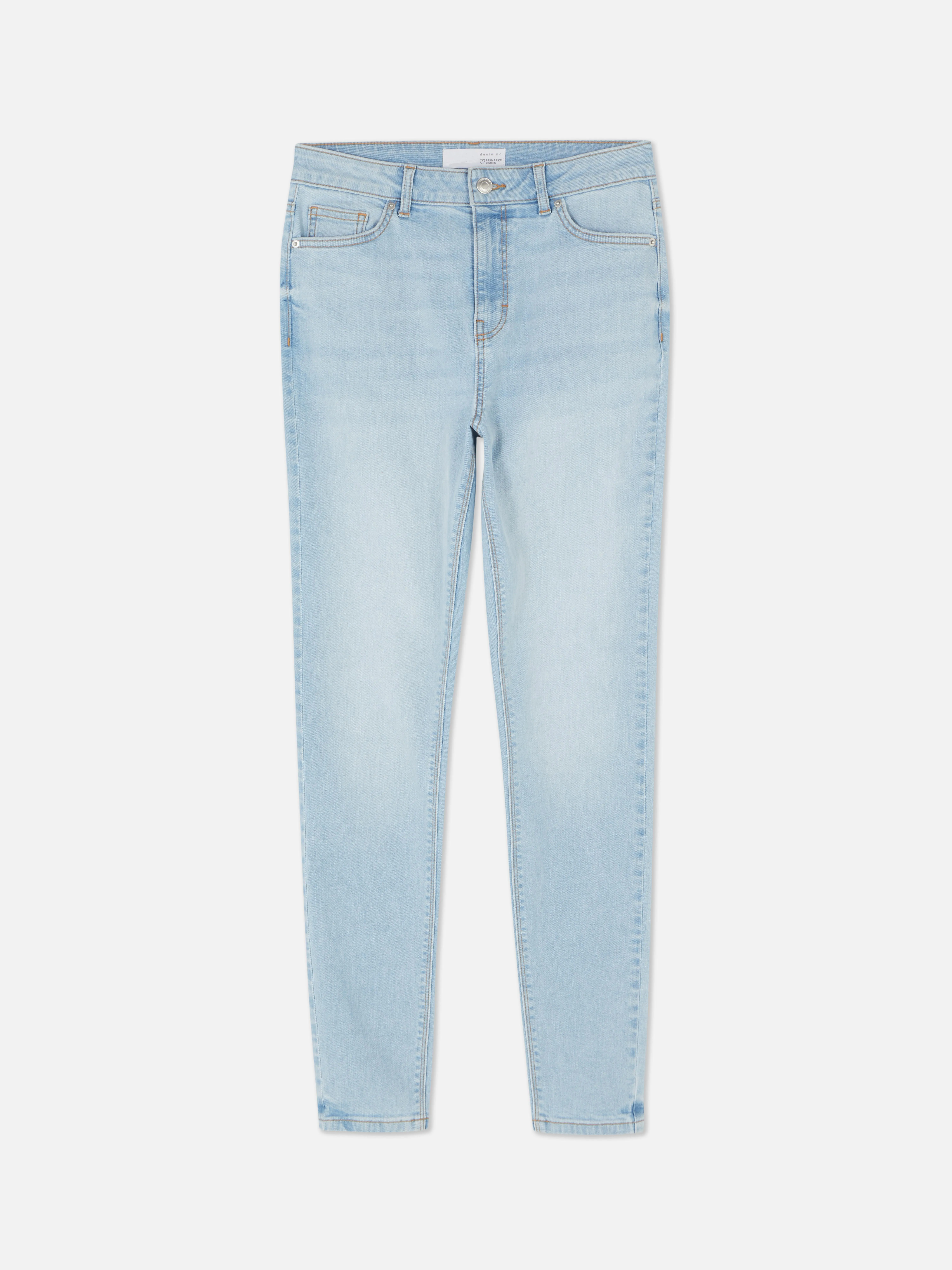 Pantalones vaqueros de corte pitillo y cintura alta