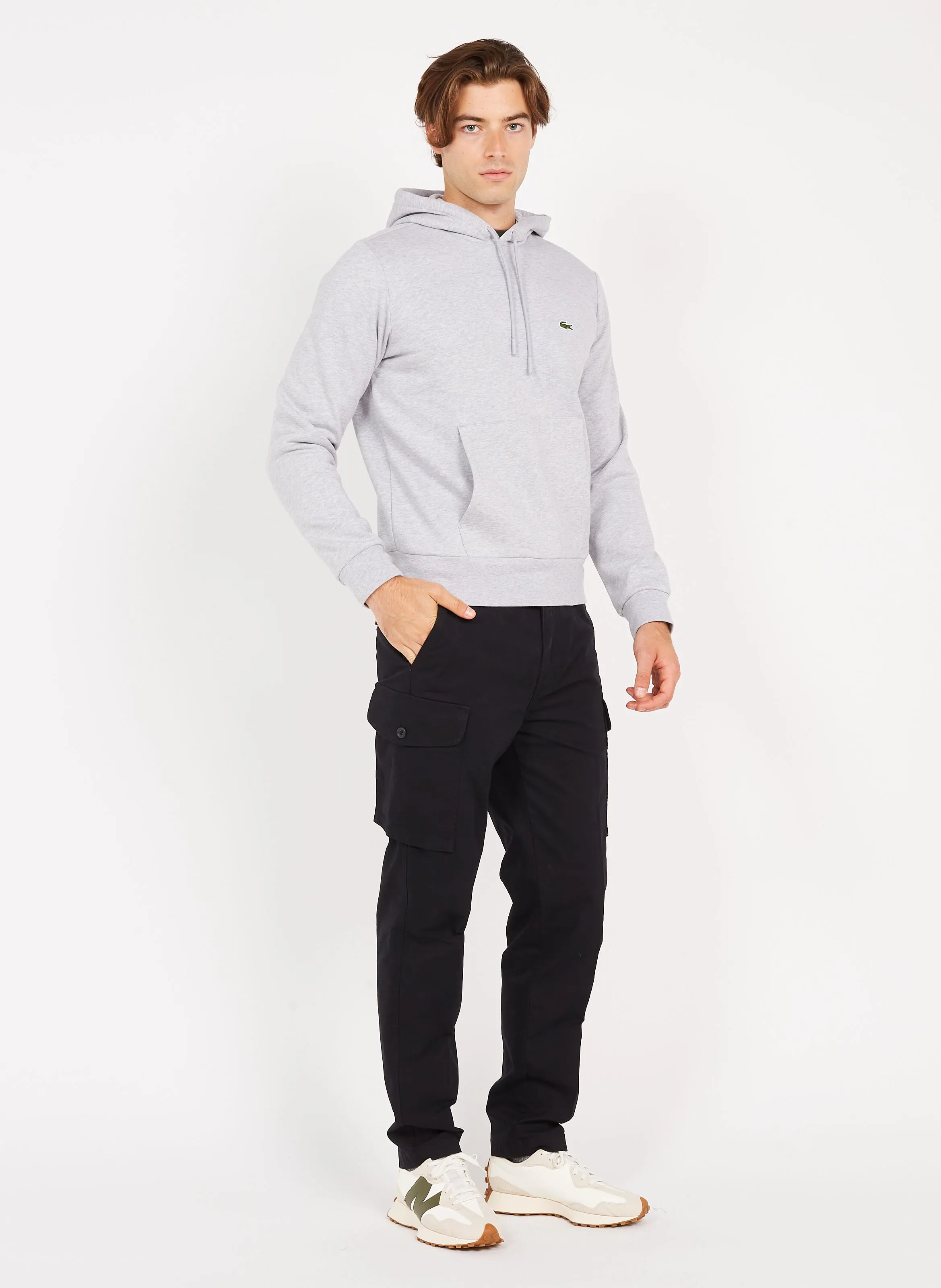 Pantalón cargo de algodón en negro