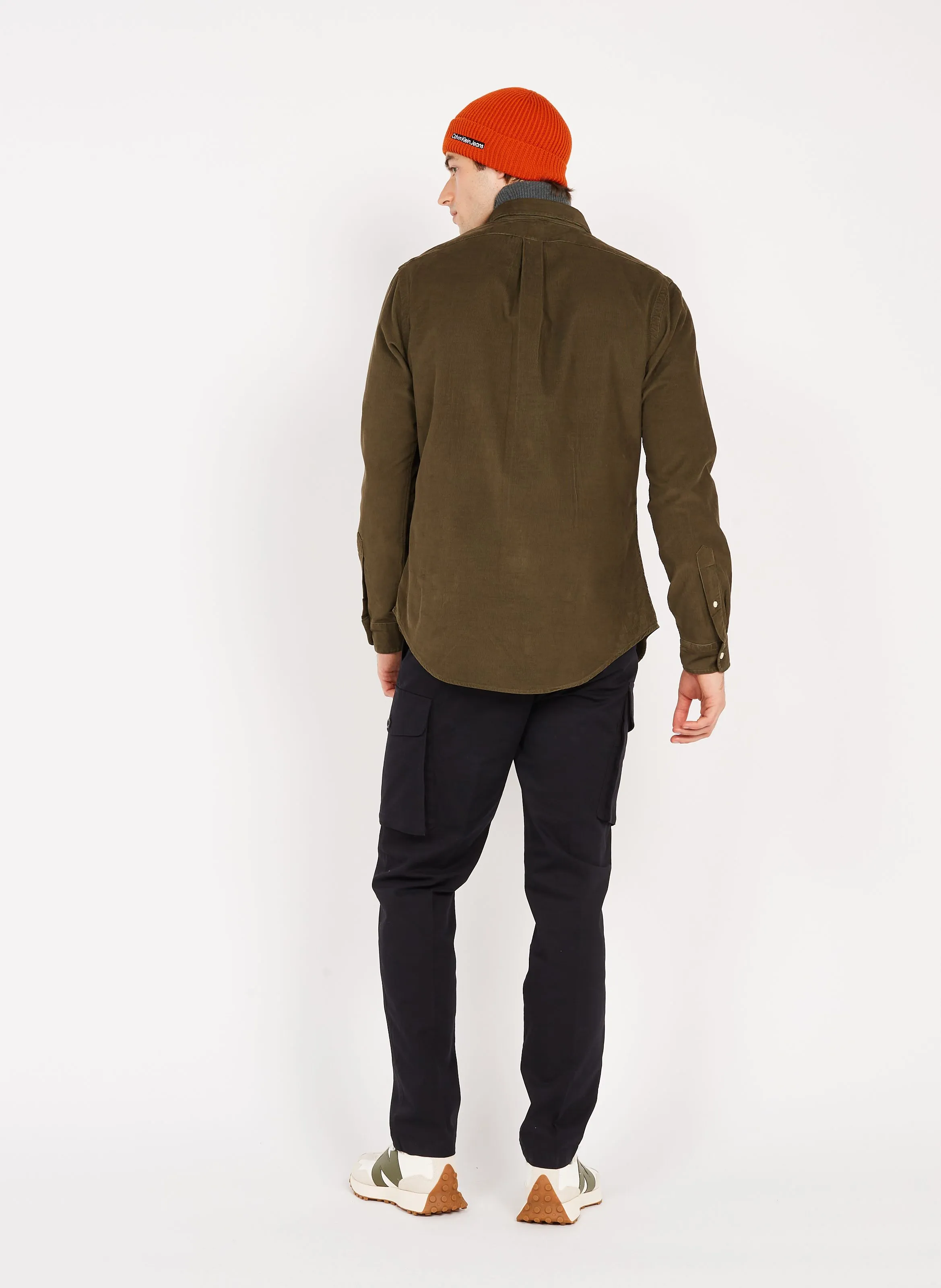 Pantalón cargo de algodón en negro