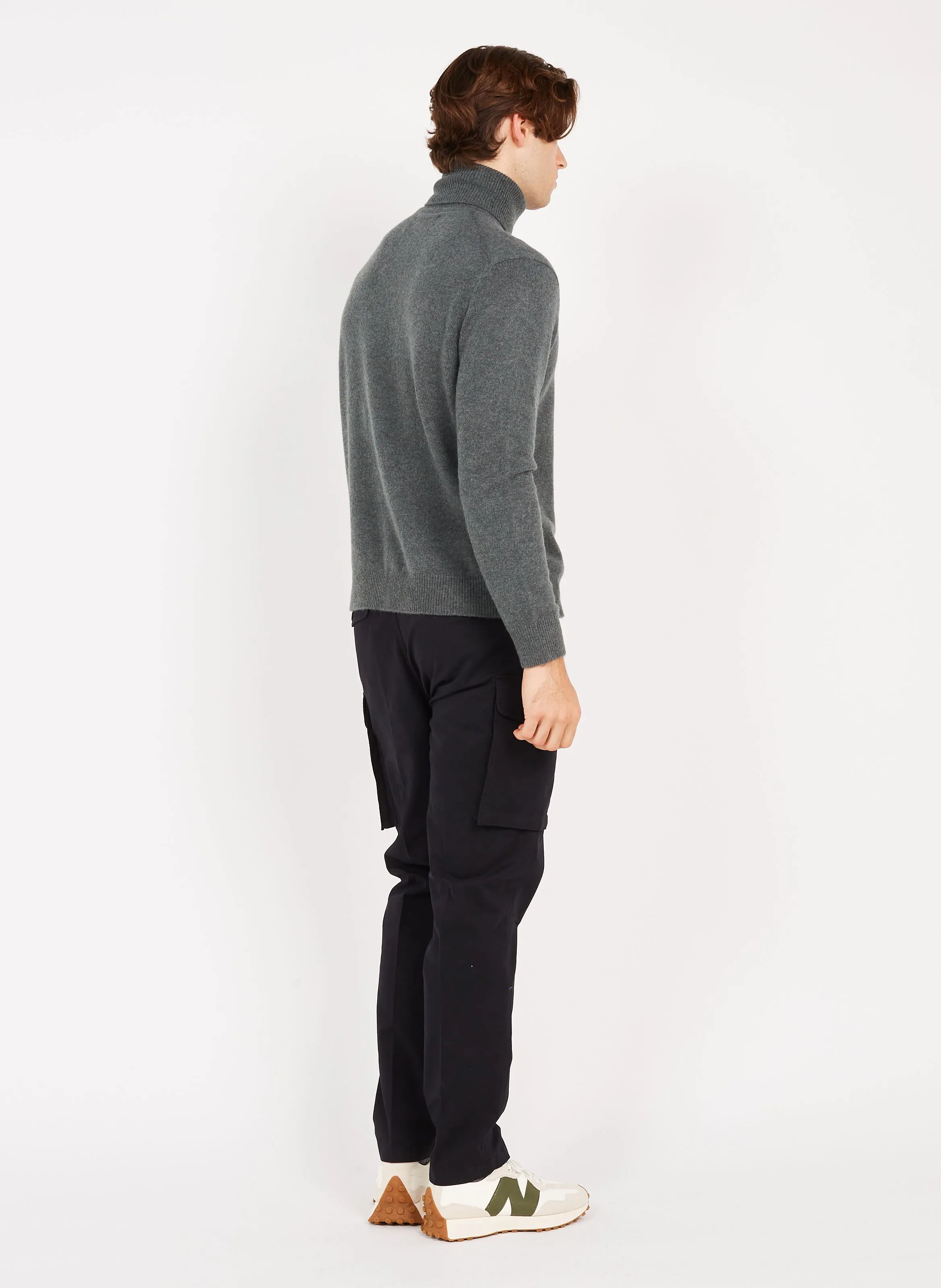 Pantalón cargo de algodón en negro