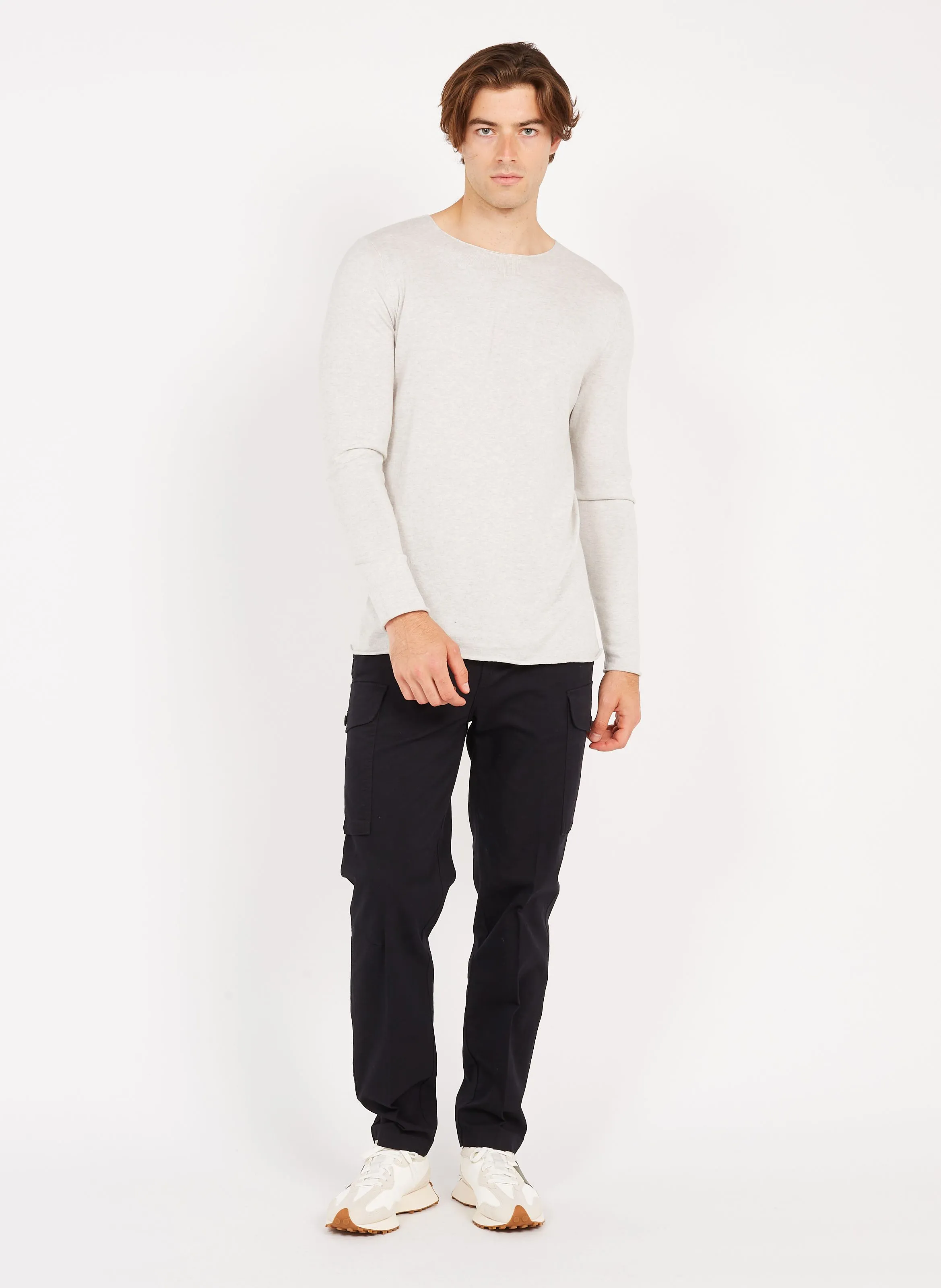 Pantalón cargo de algodón en negro