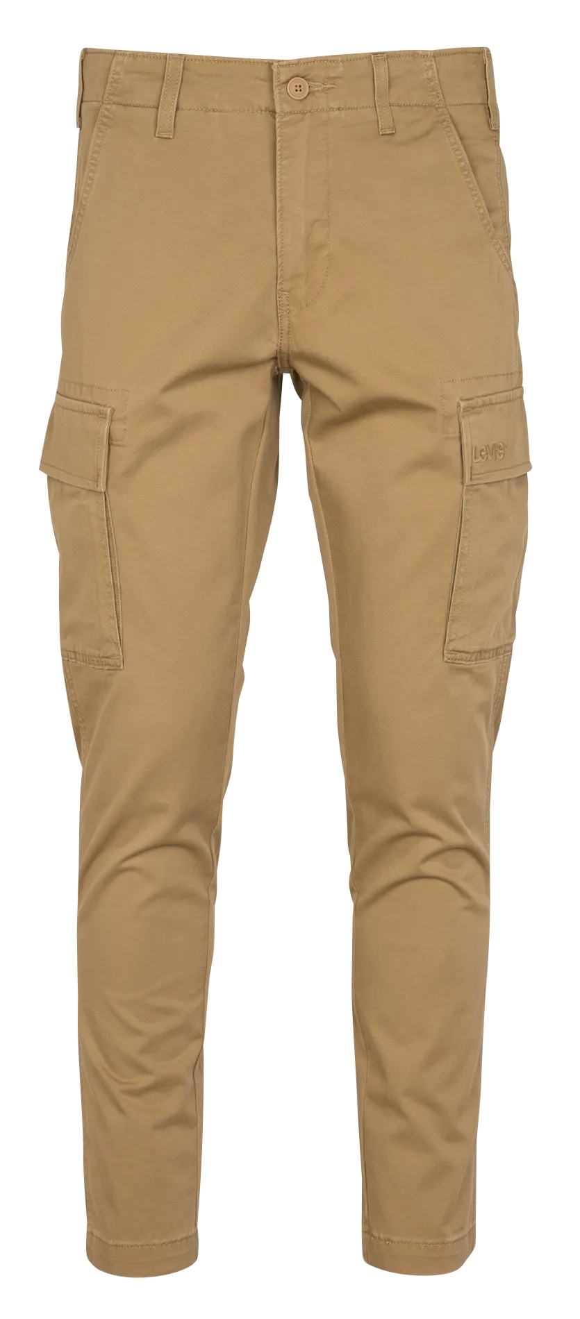 Pantalón cargo de mezcla de algodón slim en caqui