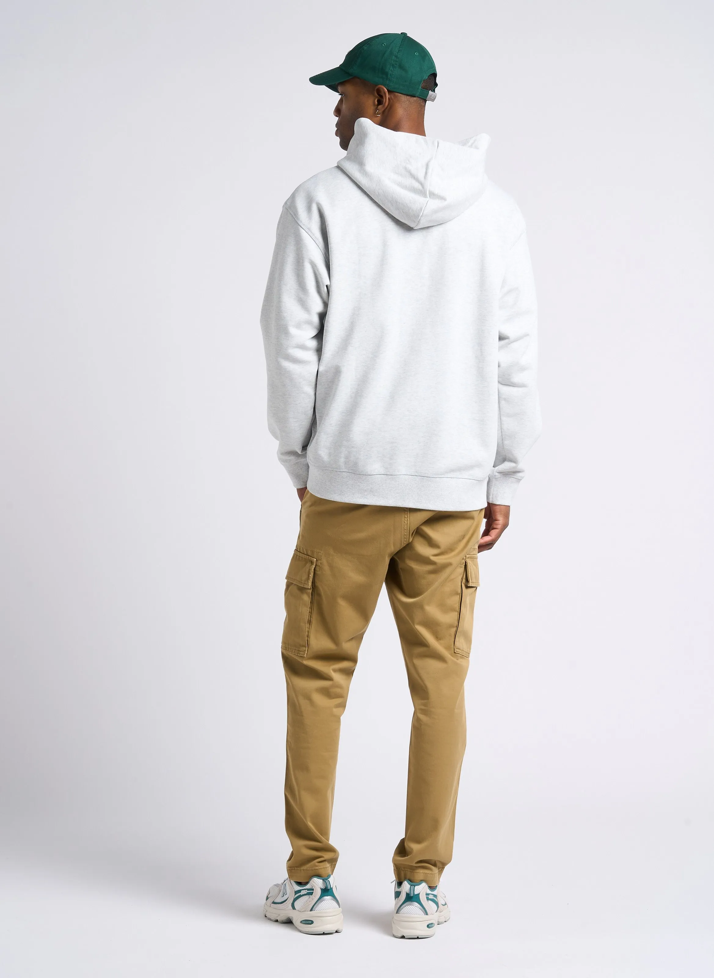 Pantalón cargo de mezcla de algodón slim en caqui