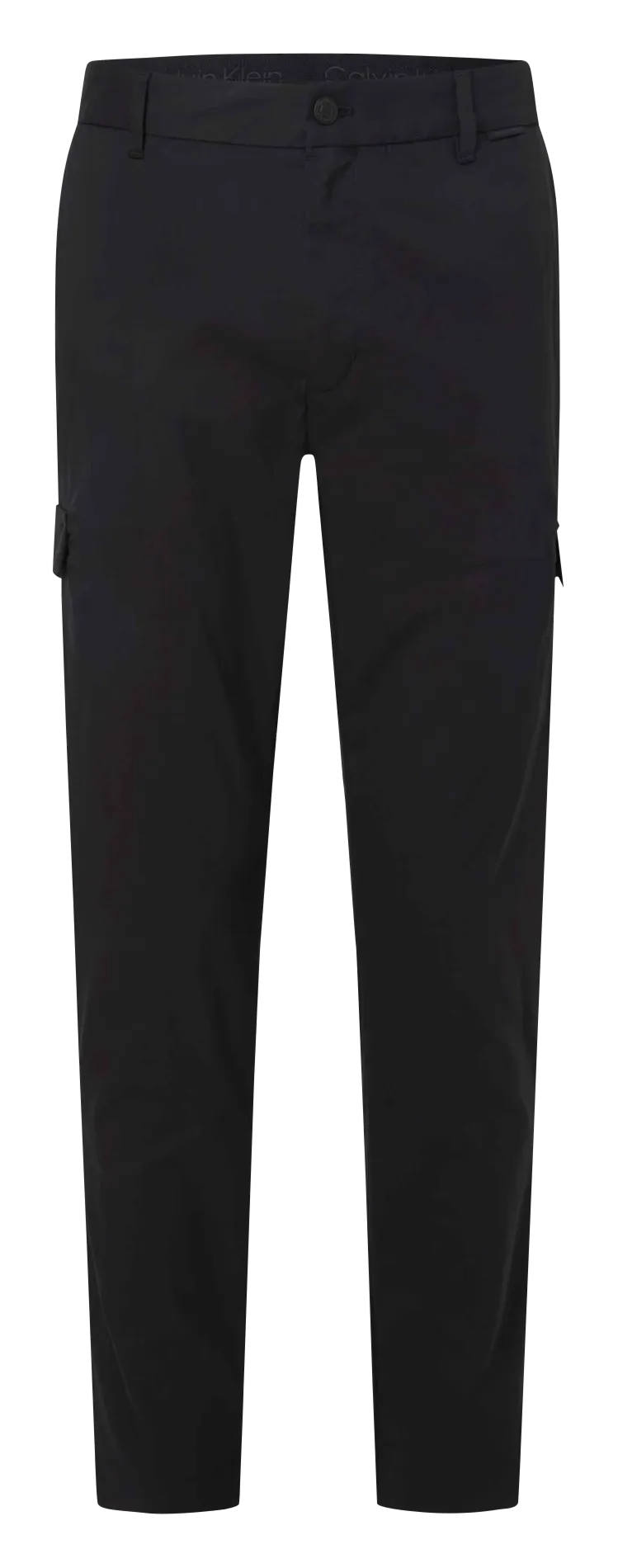 Pantalón cargo recto de mezcla de algodón en negro