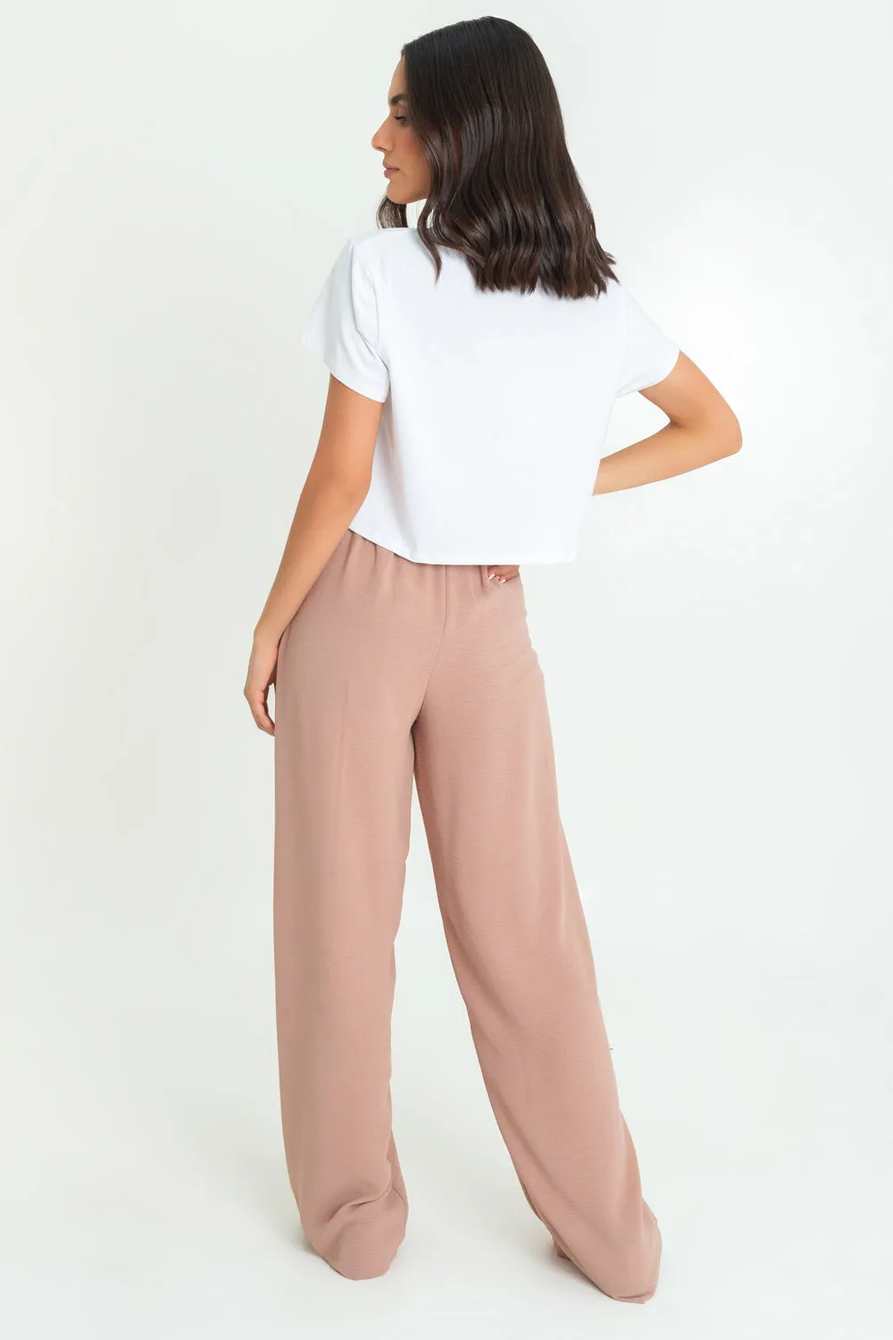 Pantalón cintura alta con pinzas