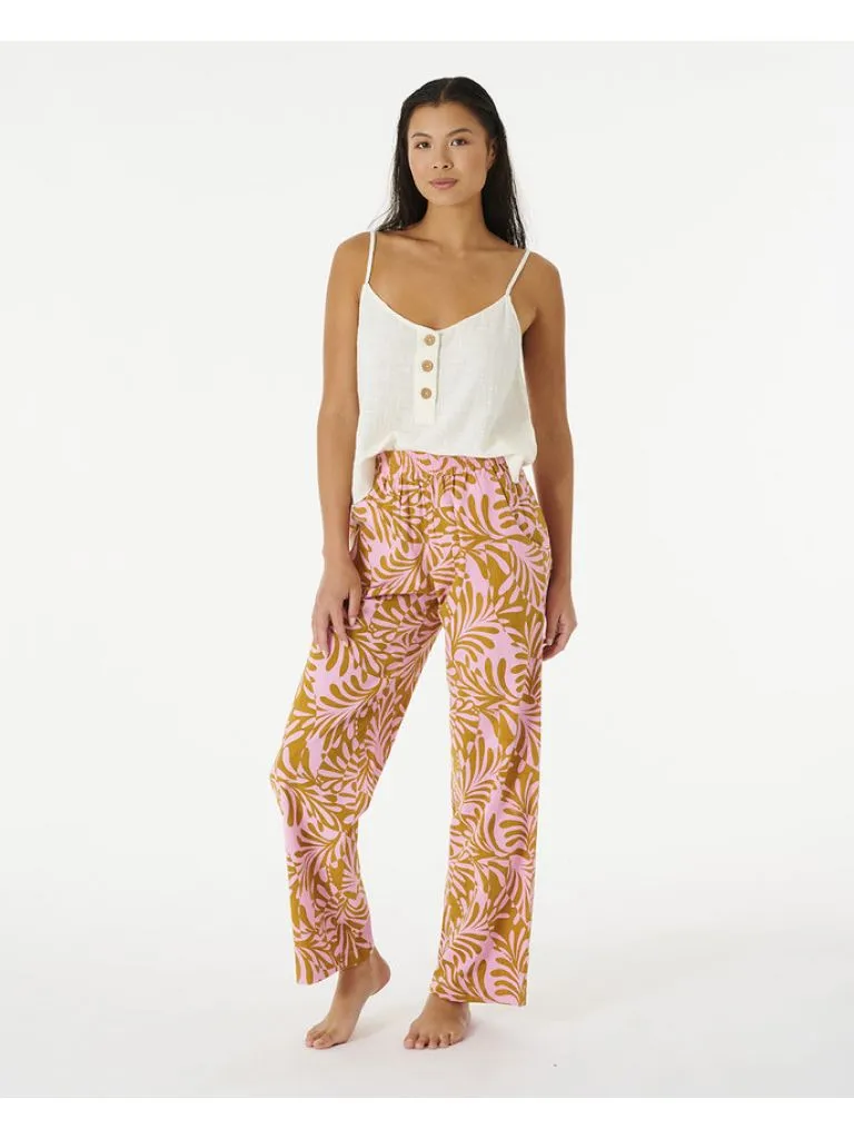 PANTALóN FLUIDO RIP CURL LIGERO PARA MUJER AFTERGLOW PANT 0020 PINK REF01FWPA ESTAMPADO