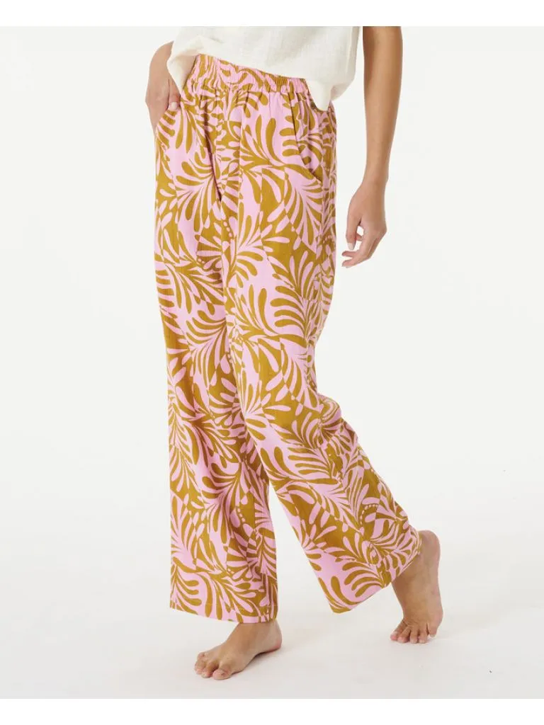 PANTALóN FLUIDO RIP CURL LIGERO PARA MUJER AFTERGLOW PANT 0020 PINK REF01FWPA ESTAMPADO