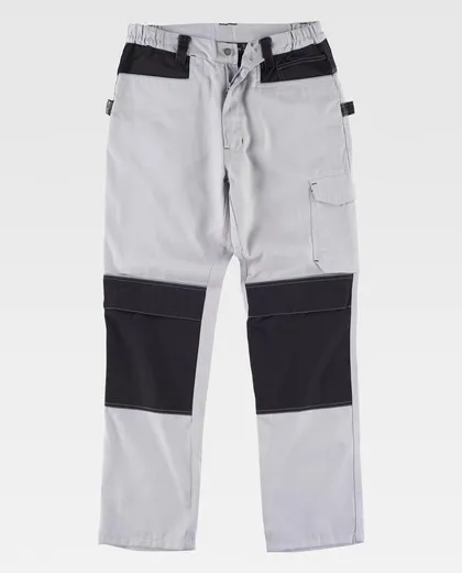 Pantalón multibolsillos, con refuerzo en culera Gris Claro / Negro