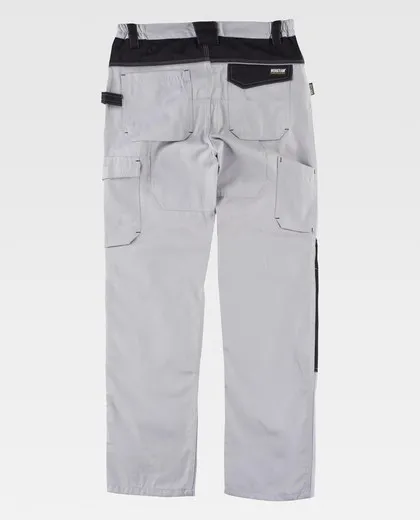 Pantalón multibolsillos, con refuerzo en culera Gris Claro / Negro