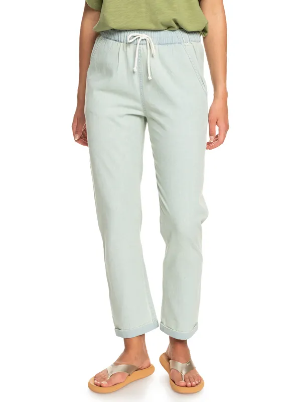 Pantalón ROXY  en tela vaquera para Mujer Slow Swell Ref. ERJDP03278  (bezw) color azul claro