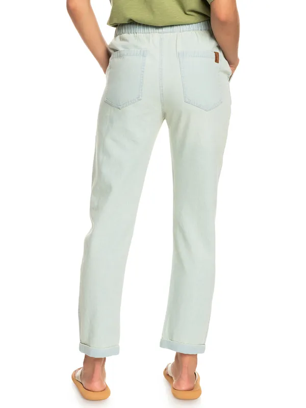 Pantalón ROXY  en tela vaquera para Mujer Slow Swell Ref. ERJDP03278  (bezw) color azul claro
