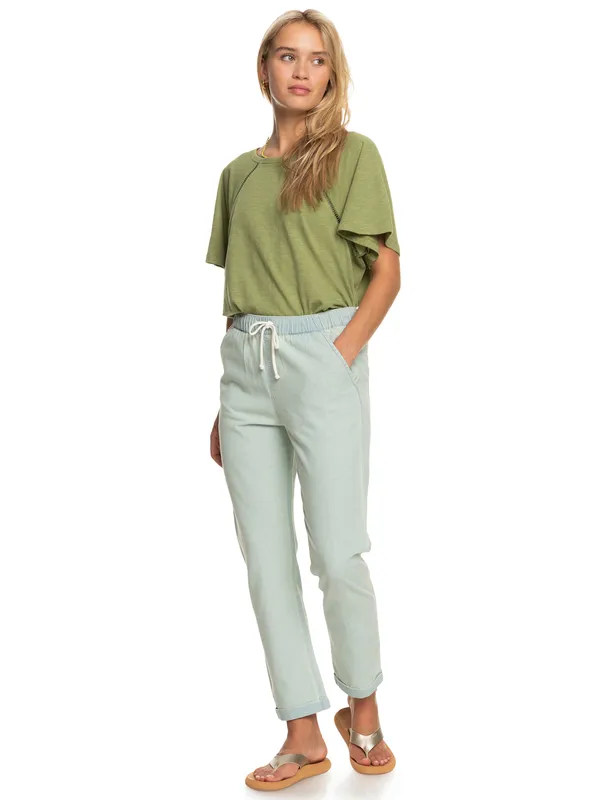 Pantalón ROXY  en tela vaquera para Mujer Slow Swell Ref. ERJDP03278  (bezw) color azul claro