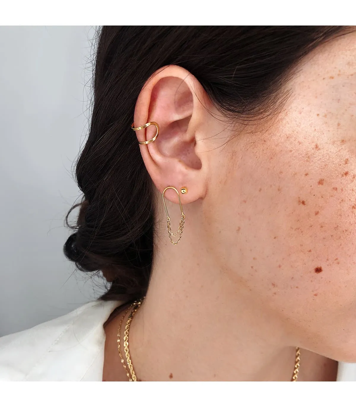 Piercing Sand Ear Cuff Or 18K