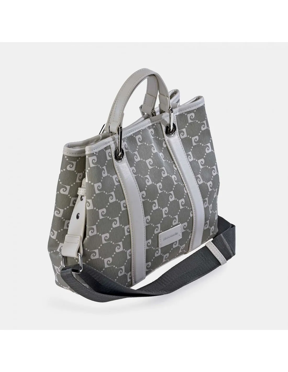 PIERRE CARDIN bolso de mano PU ajustable con bandolera en lona estampada