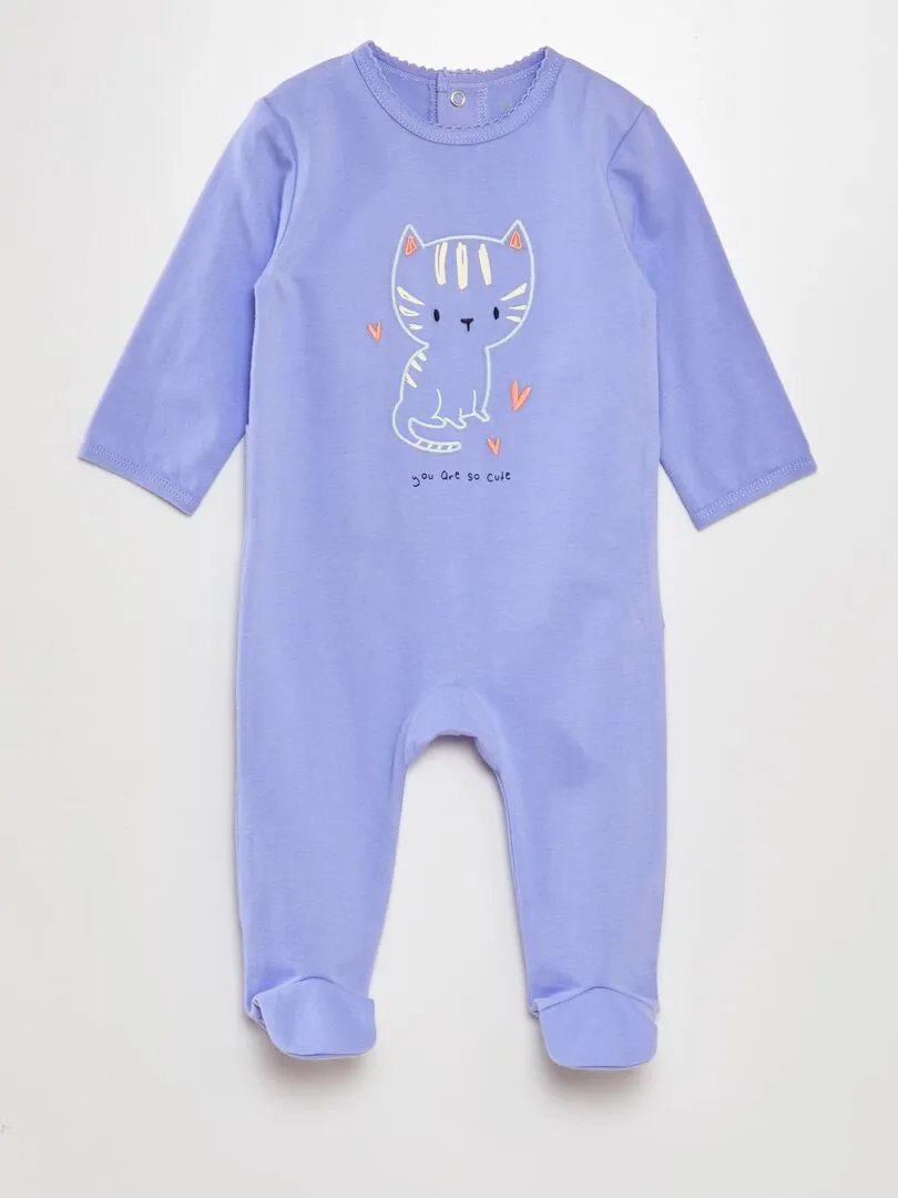 PIJAMA DE ALGODóN  PURPURA