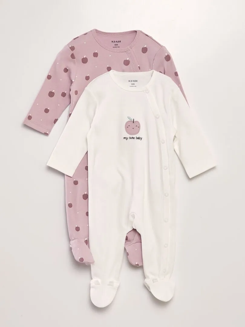PIJAMA PELELE DE PUNTO  PACK DE 2  ROSA