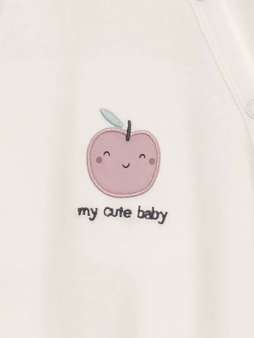 PIJAMA PELELE DE PUNTO  PACK DE 2  ROSA