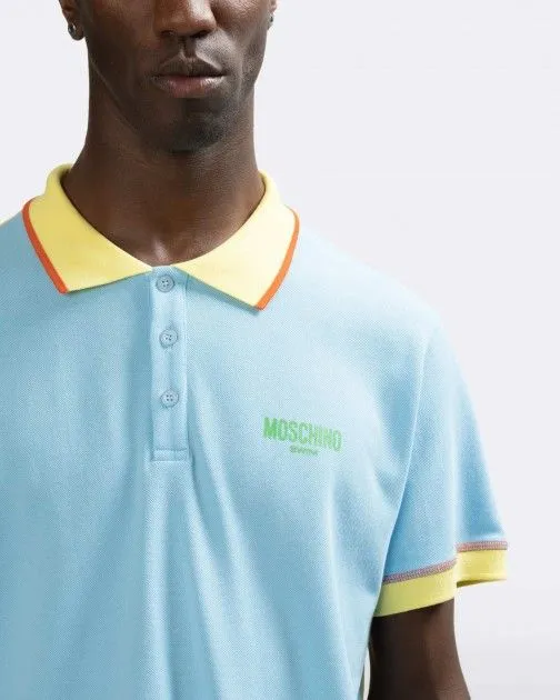 Polo Moschino Swim A1604 Azul