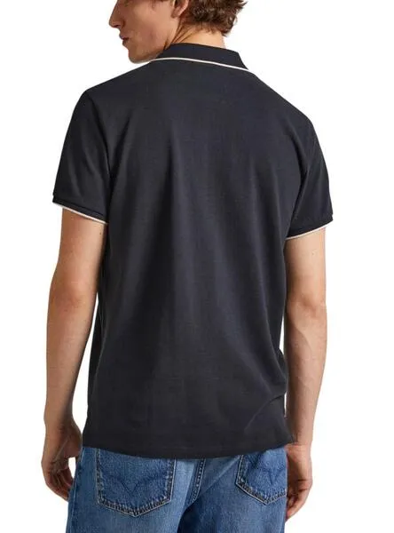 Polo Pepe Jeans Hans Negro Para Hombre