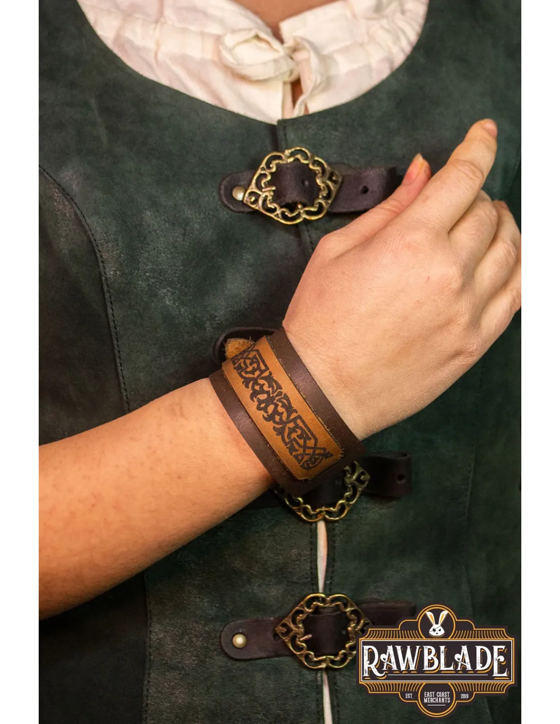 Pulsera de cuero Eldamar para nobles y elfos